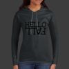 Ladies 100% Ring Spun Cotton Long Sleeve Hooded T Shirt Thumbnail