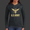 Ladies 100% Ring Spun Cotton Long Sleeve Hooded T Shirt Thumbnail