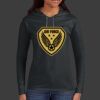 Ladies 100% Ring Spun Cotton Long Sleeve Hooded T Shirt Thumbnail