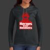 Ladies 100% Ring Spun Cotton Long Sleeve Hooded T Shirt Thumbnail