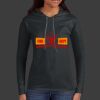 Ladies 100% Ring Spun Cotton Long Sleeve Hooded T Shirt Thumbnail