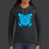 Ladies 100% Ring Spun Cotton Long Sleeve Hooded T Shirt Thumbnail