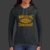 Ladies 100% Ring Spun Cotton Long Sleeve Hooded T Shirt Thumbnail
