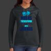 Ladies 100% Ring Spun Cotton Long Sleeve Hooded T Shirt Thumbnail