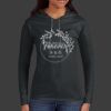 Ladies 100% Ring Spun Cotton Long Sleeve Hooded T Shirt Thumbnail