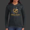 Ladies 100% Ring Spun Cotton Long Sleeve Hooded T Shirt Thumbnail