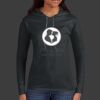 Ladies 100% Ring Spun Cotton Long Sleeve Hooded T Shirt Thumbnail