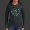 Ladies 100% Ring Spun Cotton Long Sleeve Hooded T Shirt Thumbnail
