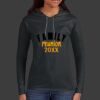 Ladies 100% Ring Spun Cotton Long Sleeve Hooded T Shirt Thumbnail