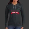 Ladies 100% Ring Spun Cotton Long Sleeve Hooded T Shirt Thumbnail
