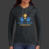 Ladies 100% Ring Spun Cotton Long Sleeve Hooded T Shirt Thumbnail
