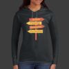 Ladies 100% Ring Spun Cotton Long Sleeve Hooded T Shirt Thumbnail