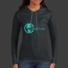 Ladies 100% Ring Spun Cotton Long Sleeve Hooded T Shirt Thumbnail