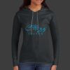 Ladies 100% Ring Spun Cotton Long Sleeve Hooded T Shirt Thumbnail