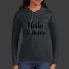 Ladies 100% Ring Spun Cotton Long Sleeve Hooded T Shirt Thumbnail