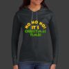 Ladies 100% Ring Spun Cotton Long Sleeve Hooded T Shirt Thumbnail