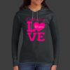 Ladies 100% Ring Spun Cotton Long Sleeve Hooded T Shirt Thumbnail