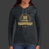 Ladies 100% Ring Spun Cotton Long Sleeve Hooded T Shirt Thumbnail