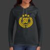 Ladies 100% Ring Spun Cotton Long Sleeve Hooded T Shirt Thumbnail
