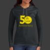 Ladies 100% Ring Spun Cotton Long Sleeve Hooded T Shirt Thumbnail