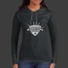 Ladies 100% Ring Spun Cotton Long Sleeve Hooded T Shirt Thumbnail