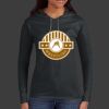 Ladies 100% Ring Spun Cotton Long Sleeve Hooded T Shirt Thumbnail