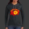Ladies 100% Ring Spun Cotton Long Sleeve Hooded T Shirt Thumbnail