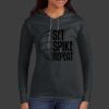 Ladies 100% Ring Spun Cotton Long Sleeve Hooded T Shirt Thumbnail