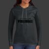 Ladies 100% Ring Spun Cotton Long Sleeve Hooded T Shirt Thumbnail
