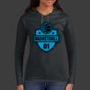 Ladies 100% Ring Spun Cotton Long Sleeve Hooded T Shirt Thumbnail
