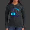 Ladies 100% Ring Spun Cotton Long Sleeve Hooded T Shirt Thumbnail