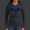 Ladies 100% Ring Spun Cotton Long Sleeve Hooded T Shirt Thumbnail