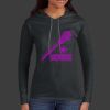 Ladies 100% Ring Spun Cotton Long Sleeve Hooded T Shirt Thumbnail