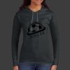 Ladies 100% Ring Spun Cotton Long Sleeve Hooded T Shirt Thumbnail