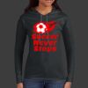 Ladies 100% Ring Spun Cotton Long Sleeve Hooded T Shirt Thumbnail
