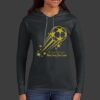 Ladies 100% Ring Spun Cotton Long Sleeve Hooded T Shirt Thumbnail