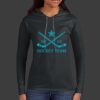 Ladies 100% Ring Spun Cotton Long Sleeve Hooded T Shirt Thumbnail