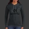 Ladies 100% Ring Spun Cotton Long Sleeve Hooded T Shirt Thumbnail