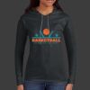 Ladies 100% Ring Spun Cotton Long Sleeve Hooded T Shirt Thumbnail