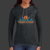 Ladies 100% Ring Spun Cotton Long Sleeve Hooded T Shirt Thumbnail
