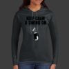 Ladies 100% Ring Spun Cotton Long Sleeve Hooded T Shirt Thumbnail