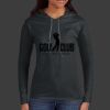 Ladies 100% Ring Spun Cotton Long Sleeve Hooded T Shirt Thumbnail