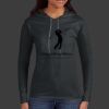 Ladies 100% Ring Spun Cotton Long Sleeve Hooded T Shirt Thumbnail