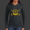 Ladies 100% Ring Spun Cotton Long Sleeve Hooded T Shirt Thumbnail