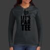Ladies 100% Ring Spun Cotton Long Sleeve Hooded T Shirt Thumbnail