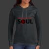Ladies 100% Ring Spun Cotton Long Sleeve Hooded T Shirt Thumbnail