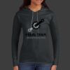 Ladies 100% Ring Spun Cotton Long Sleeve Hooded T Shirt Thumbnail
