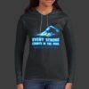 Ladies 100% Ring Spun Cotton Long Sleeve Hooded T Shirt Thumbnail