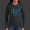 Ladies 100% Ring Spun Cotton Long Sleeve Hooded T Shirt Thumbnail