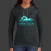 Ladies 100% Ring Spun Cotton Long Sleeve Hooded T Shirt Thumbnail